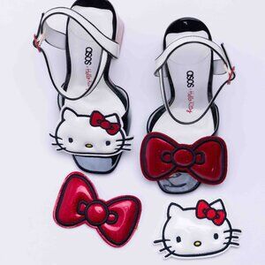 RARE! Asos x Hello Kitty Glitter Heels with Interchangeable Bows